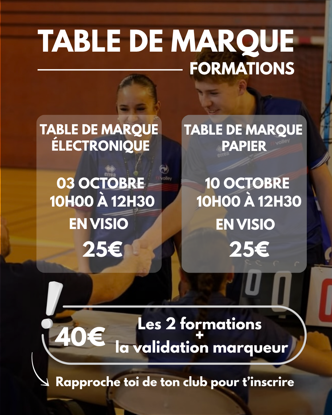 Formations Table de marque (Électronique & Papier) — Inscrivez-vous !